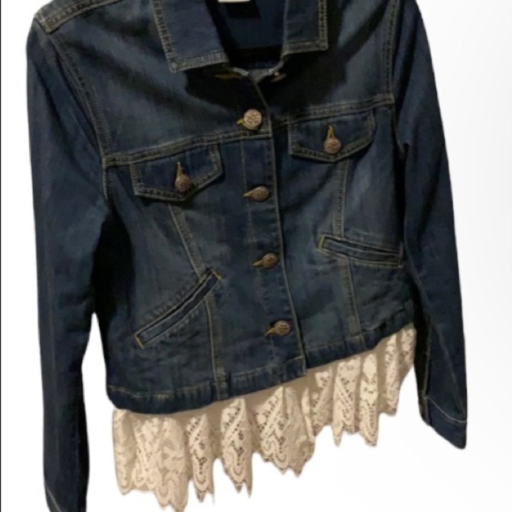 Cabi Lace Jean Jacket